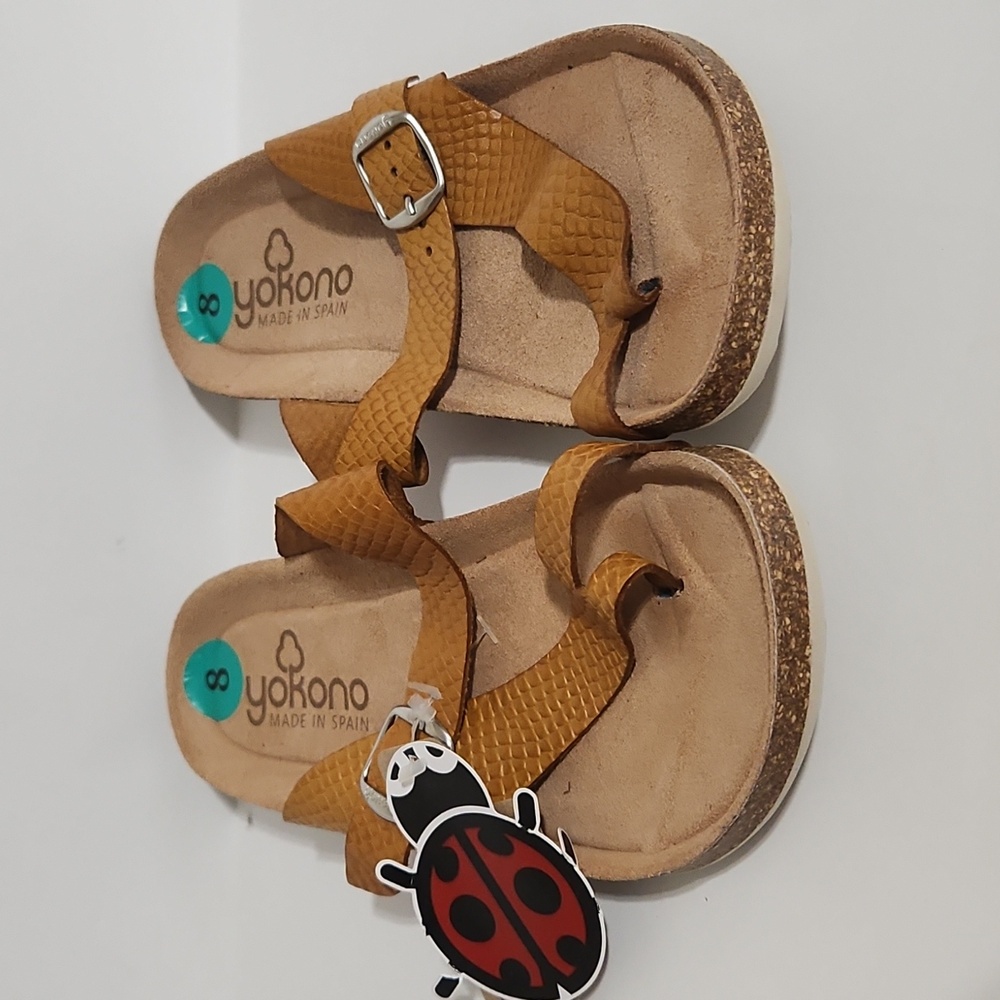 Yokono Made in Spain Sandals Brown Toe Ring Size 8